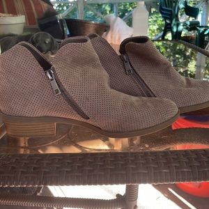 Tan fall booties size 8